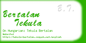 bertalan tekula business card